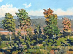 Large Richard Lewis Crozier “Lake Panel II” Original Landscape Oil Painting