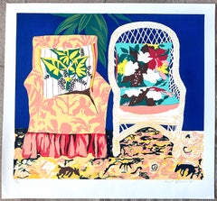 Hunt Slonem “Chair Duet” 1981 — Signed Limited Edition Serigraph 48/175