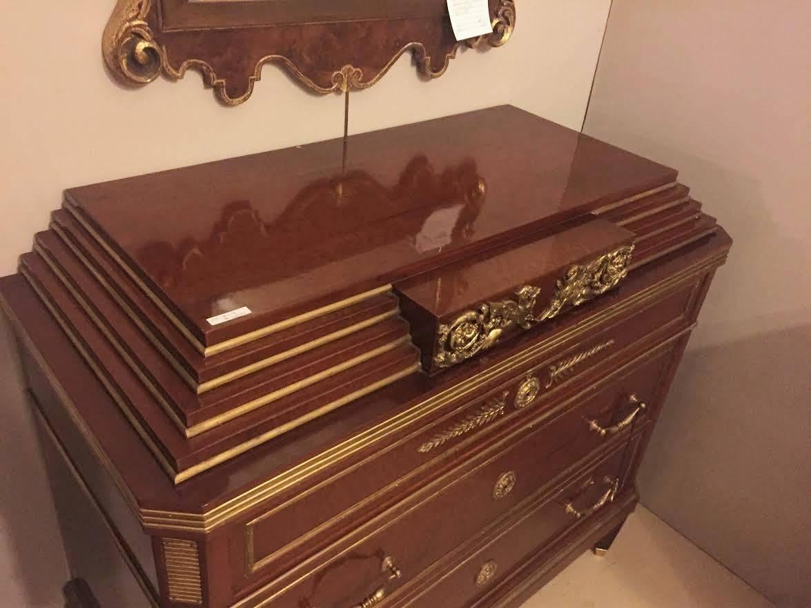 European Pair of Step Up Russian Neoclassical Style Commodes