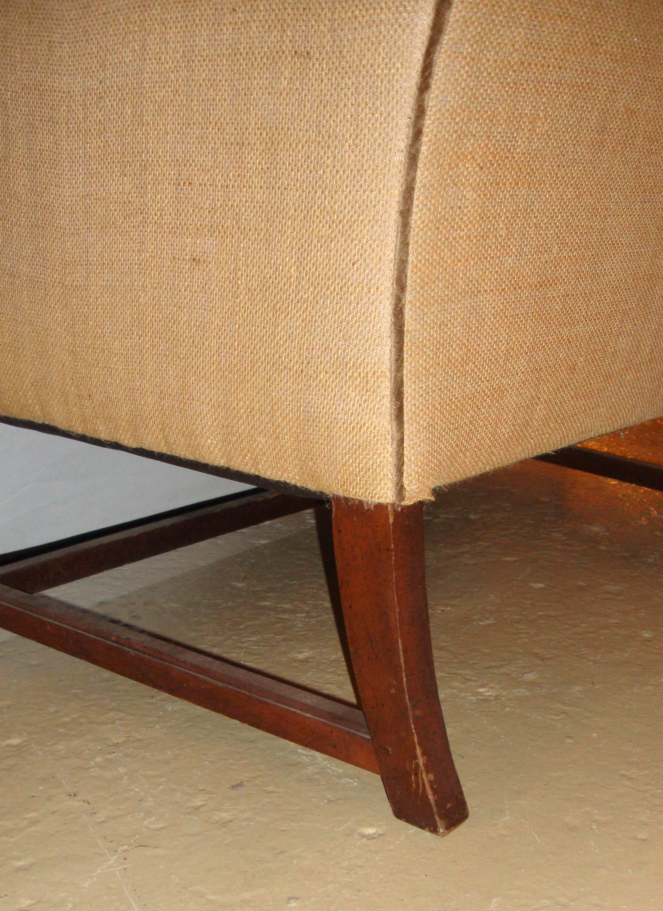 Mid-Century Settee Marquis Chair in New Fabric 3