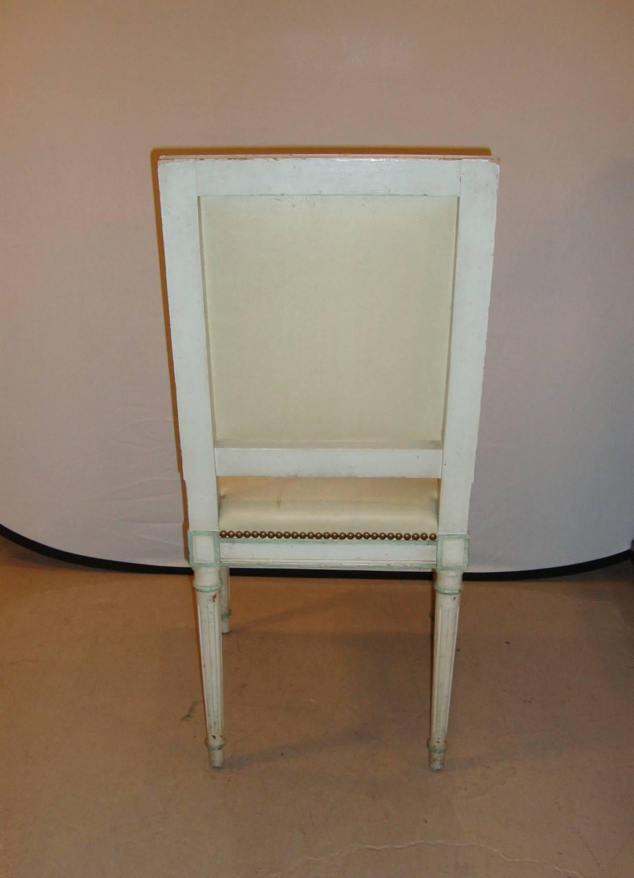 Maison Jansen Paint Decorated Side Chair In Good Condition In Manhasset, NY