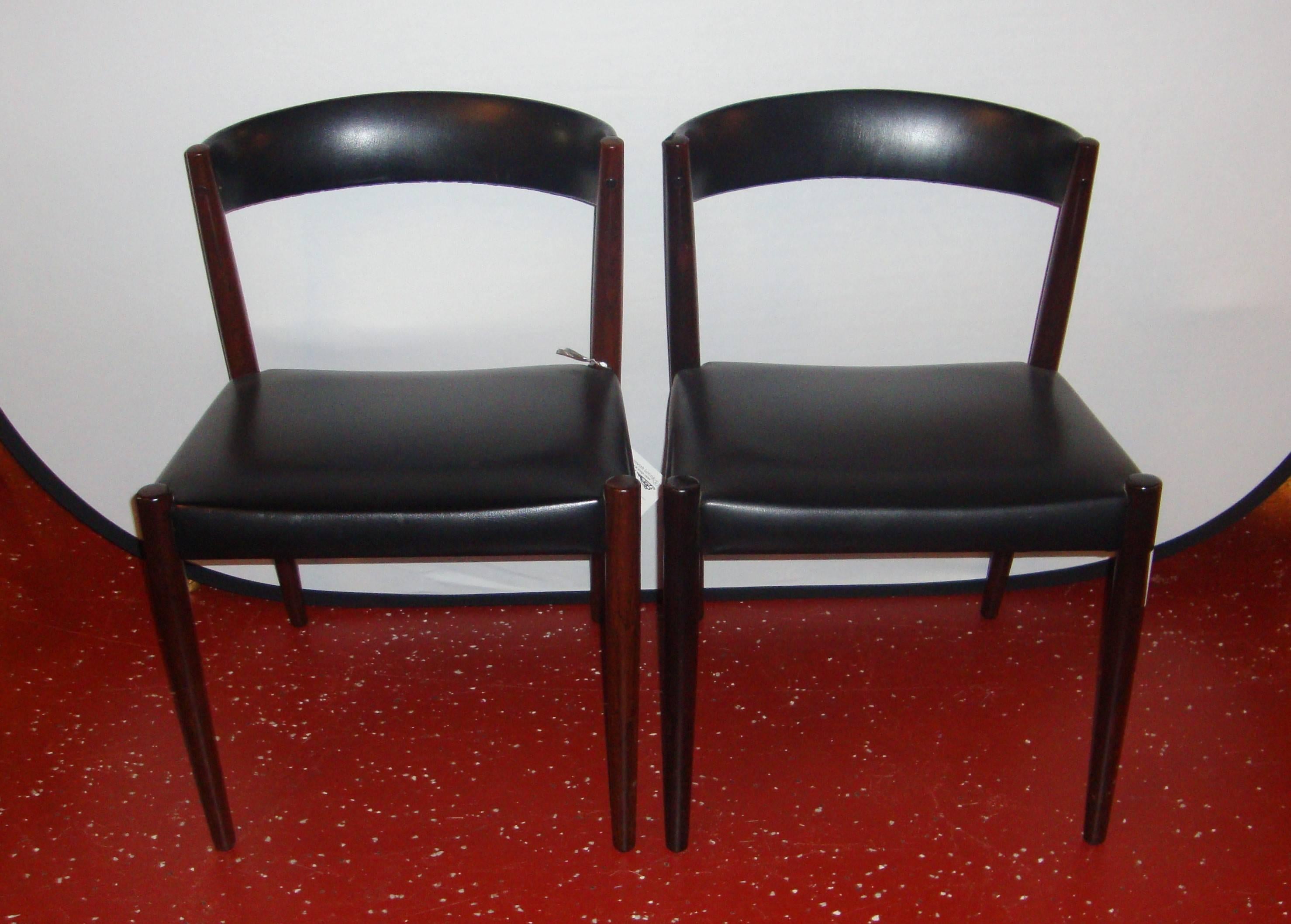 Pair of Custom Quality Danish Mid-Century Modern Side Chairs 3