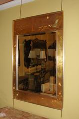 Pair of Eglomise Style Chinoserie Mirrors by Labarge
