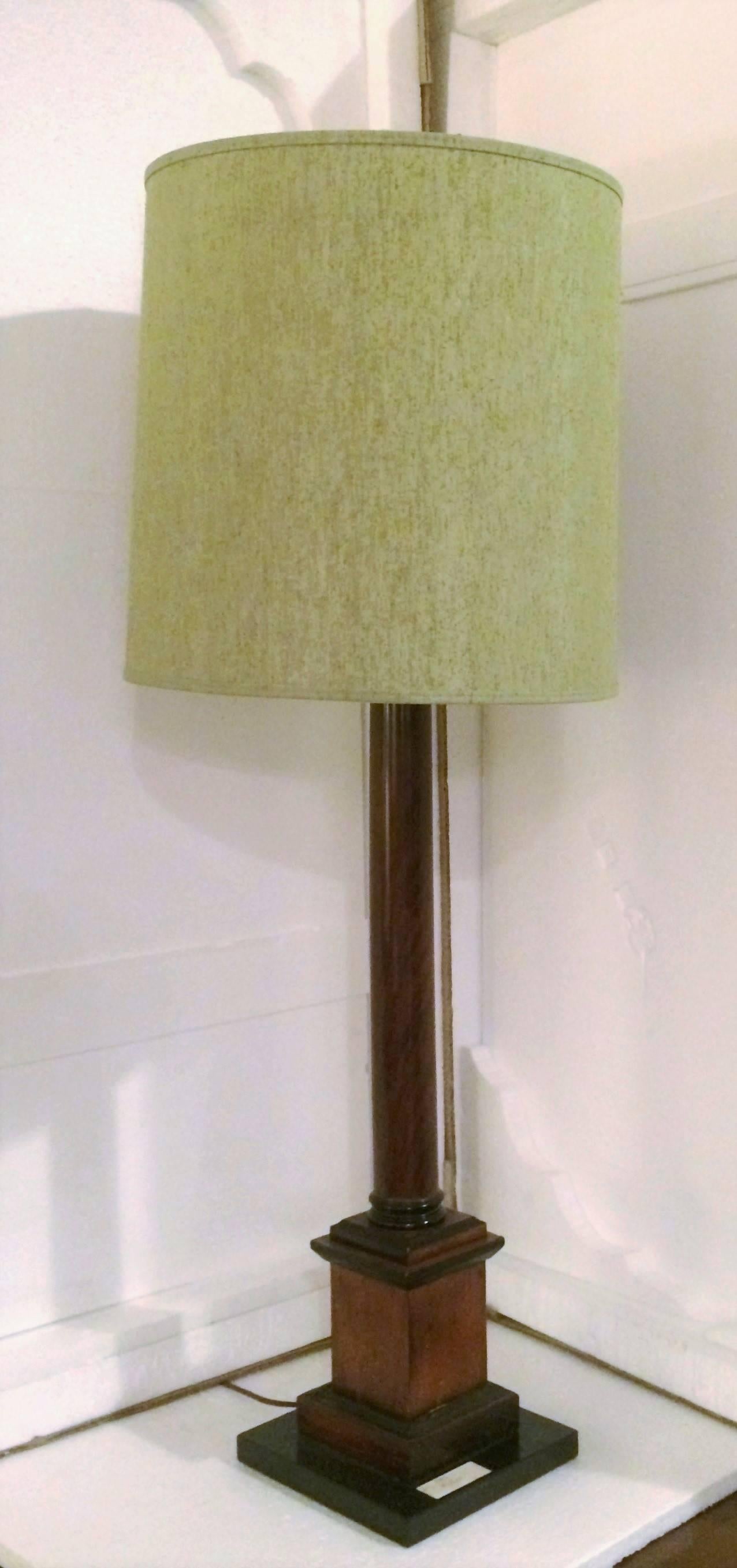 English 19th Century Georgian Stick Form Tall Table Lamp For Sale