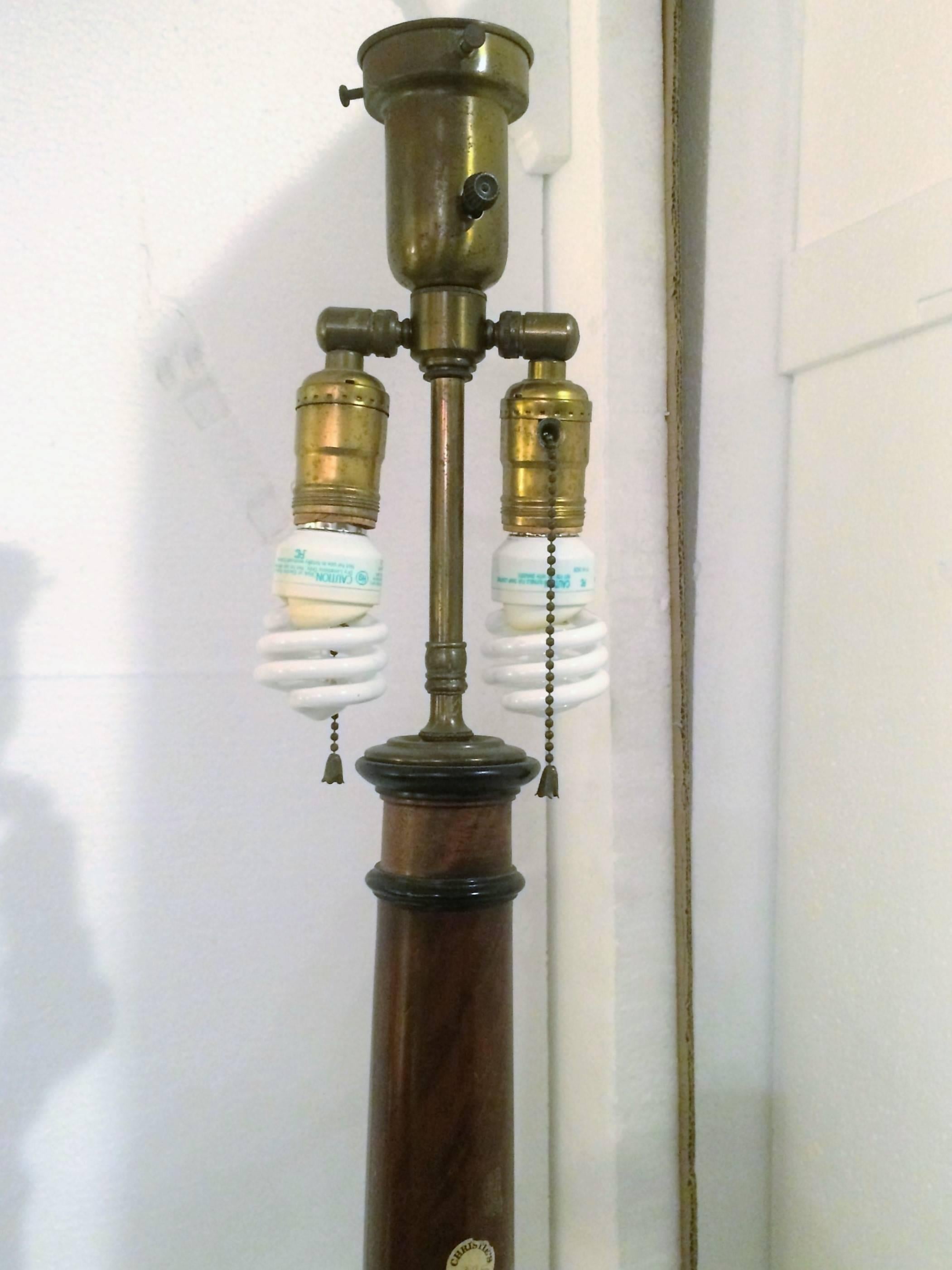 Große georgianische Tischlampe in Stickform aus dem 19. Jahrhundert (Englisch) im Angebot