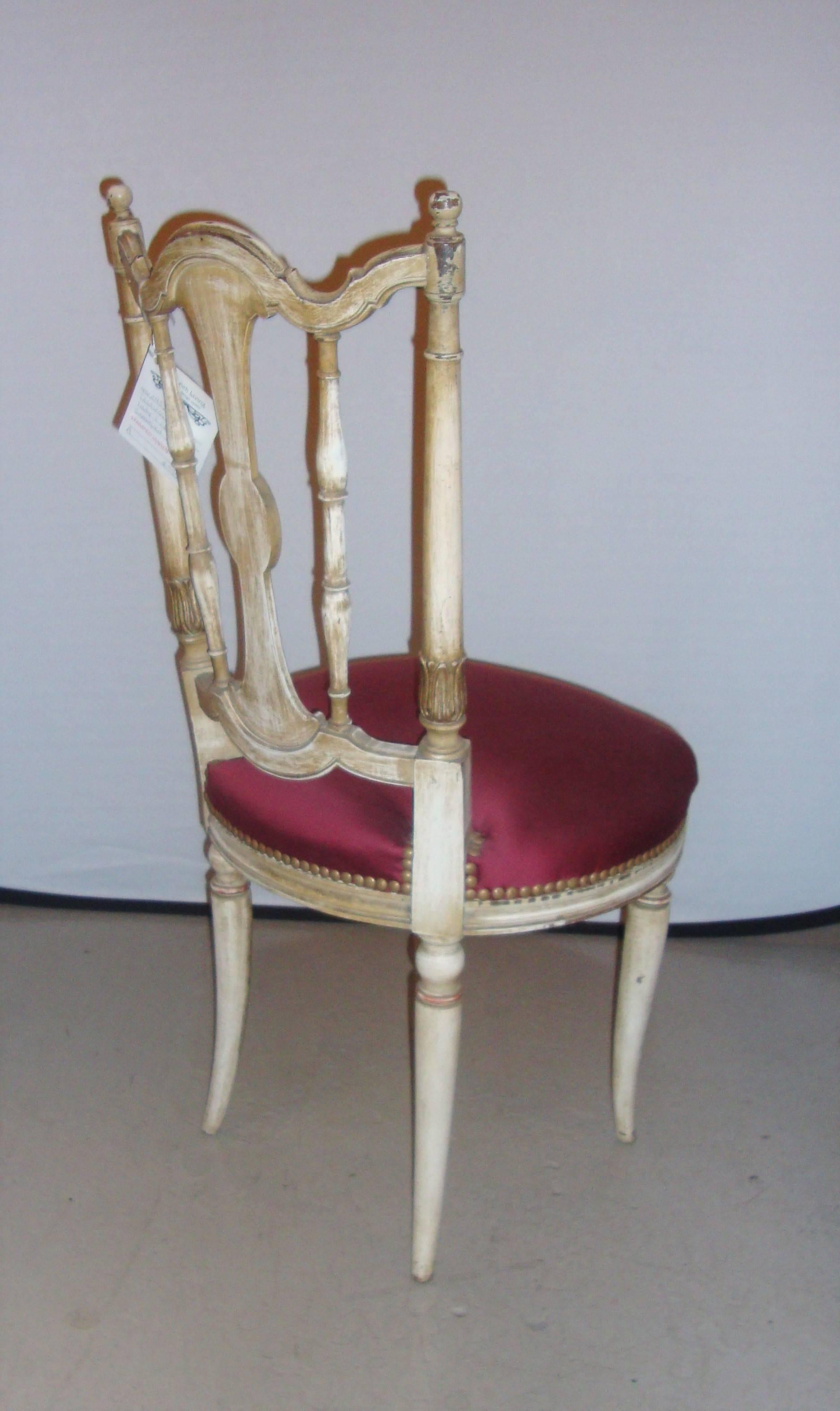 Distress Painted Lady’s Side or Desk Chair 1