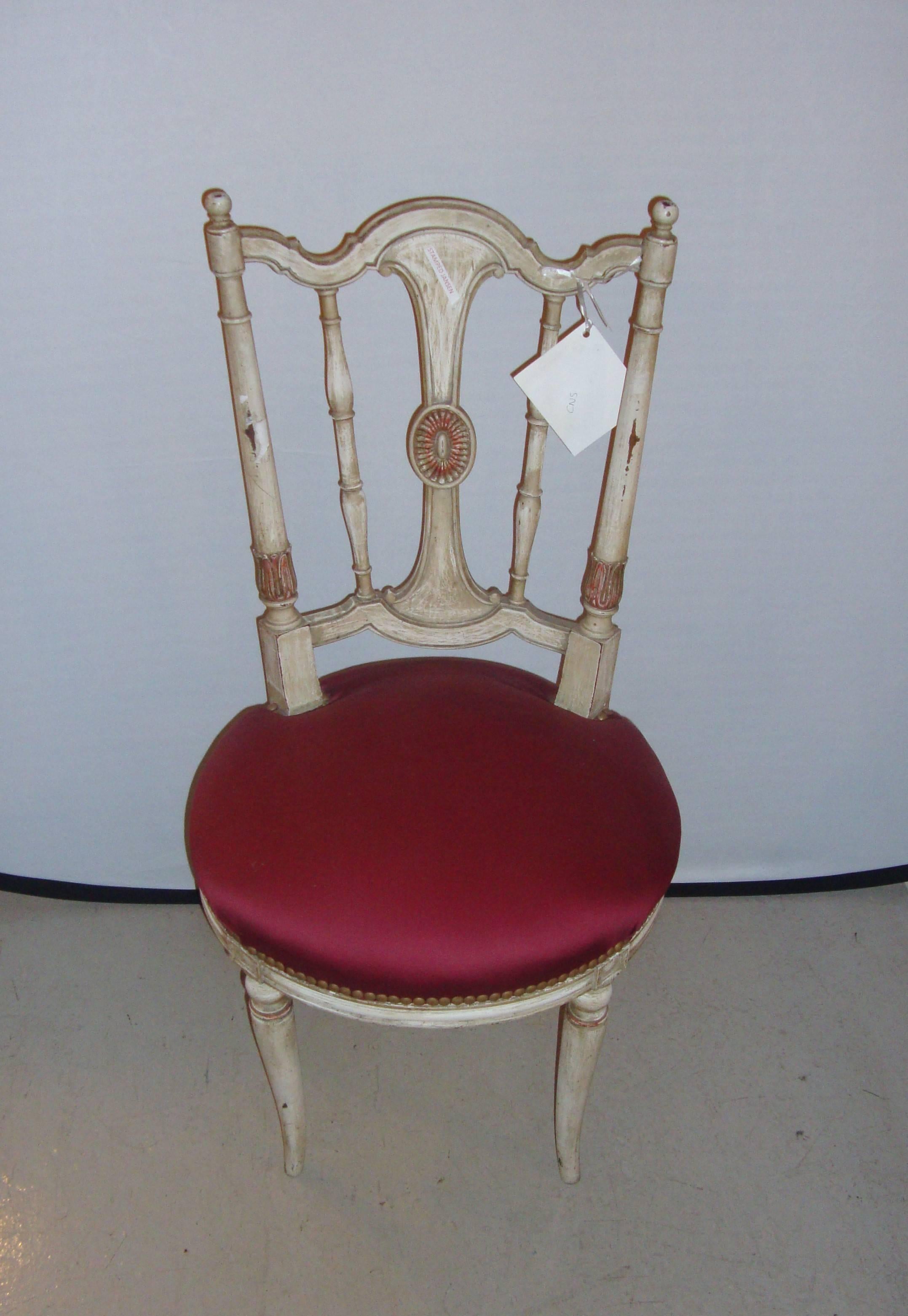 Distress Painted Lady’s Side or Desk Chair In Good Condition In Stamford, CT