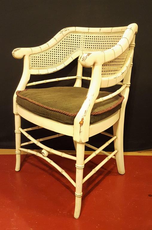 Pair of Mid Century Curved Back Bamboo Arm Chairs ...