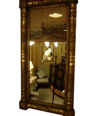 19th-20th Century Federal Style Crest Mirror