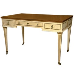 Vintage French Directoire Style Painted Desk by John Widdicomb