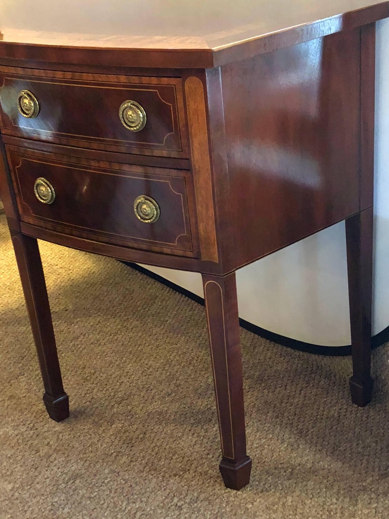 Baker Furniture Company Banded Bow Front Sideboard Heritage Collection