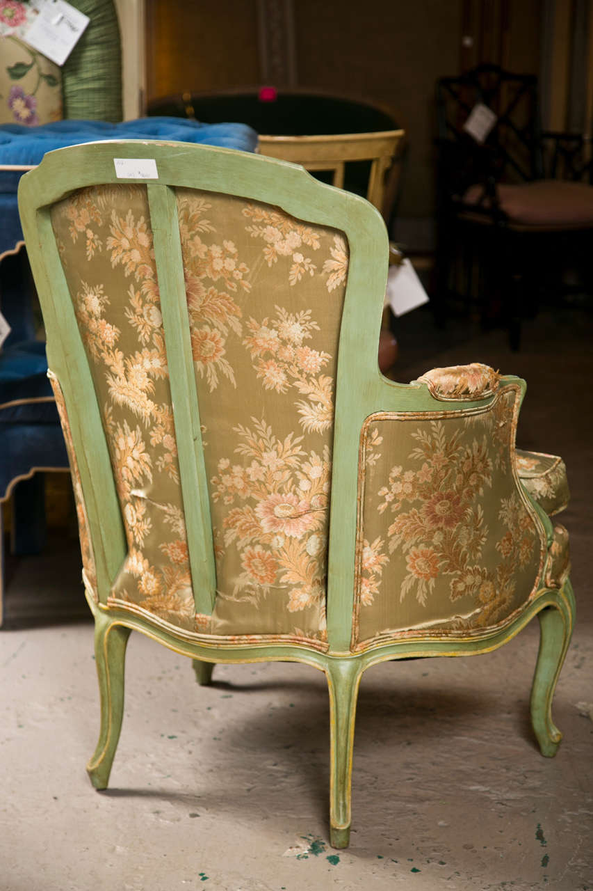Pair of French Louis XVI Style Bergère Chairs 1