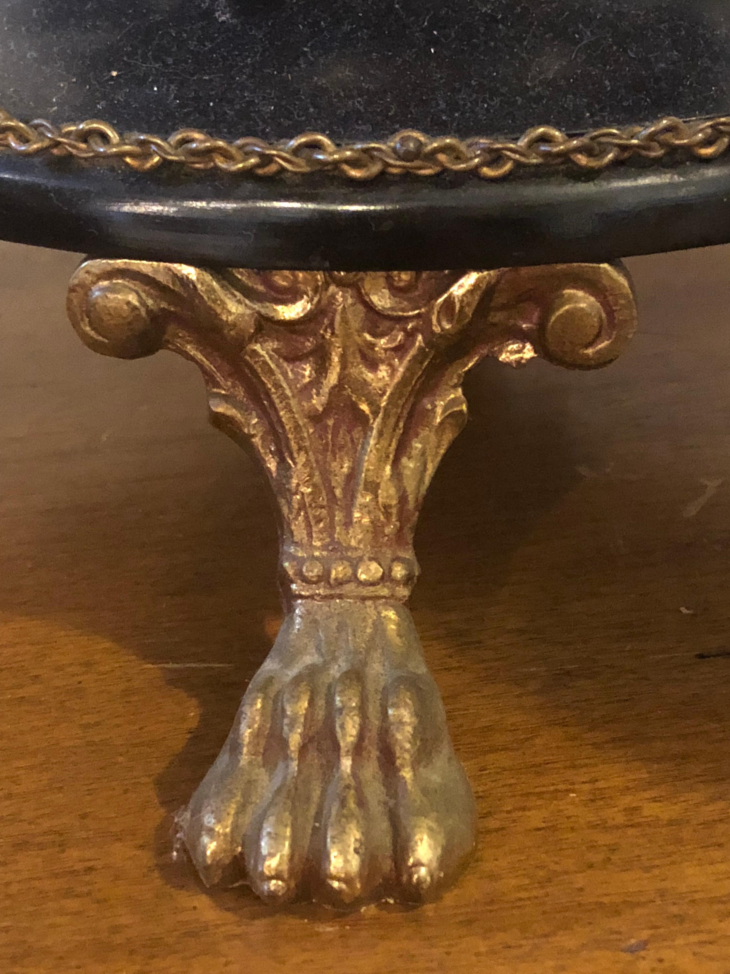 Pair of 1920s Bronze Urn Form Glass Top End or Pedestal Tables 6
