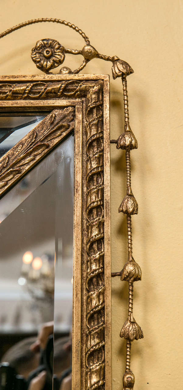 Adam Style Adams Style Beveled Mirror in Finely Carved Frame