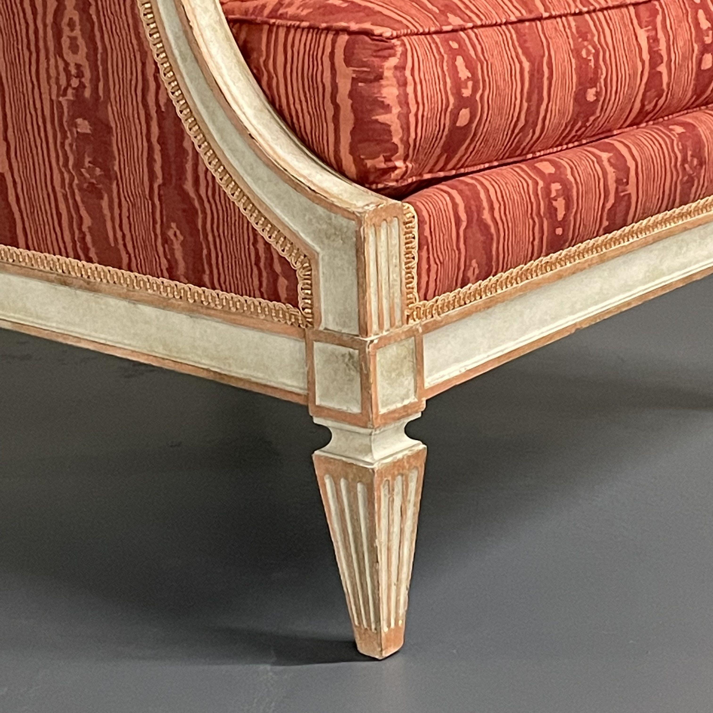 Pair of Louis XVI Style Painted Bergère Arm/Lounge Chairs, Traditional, France 8