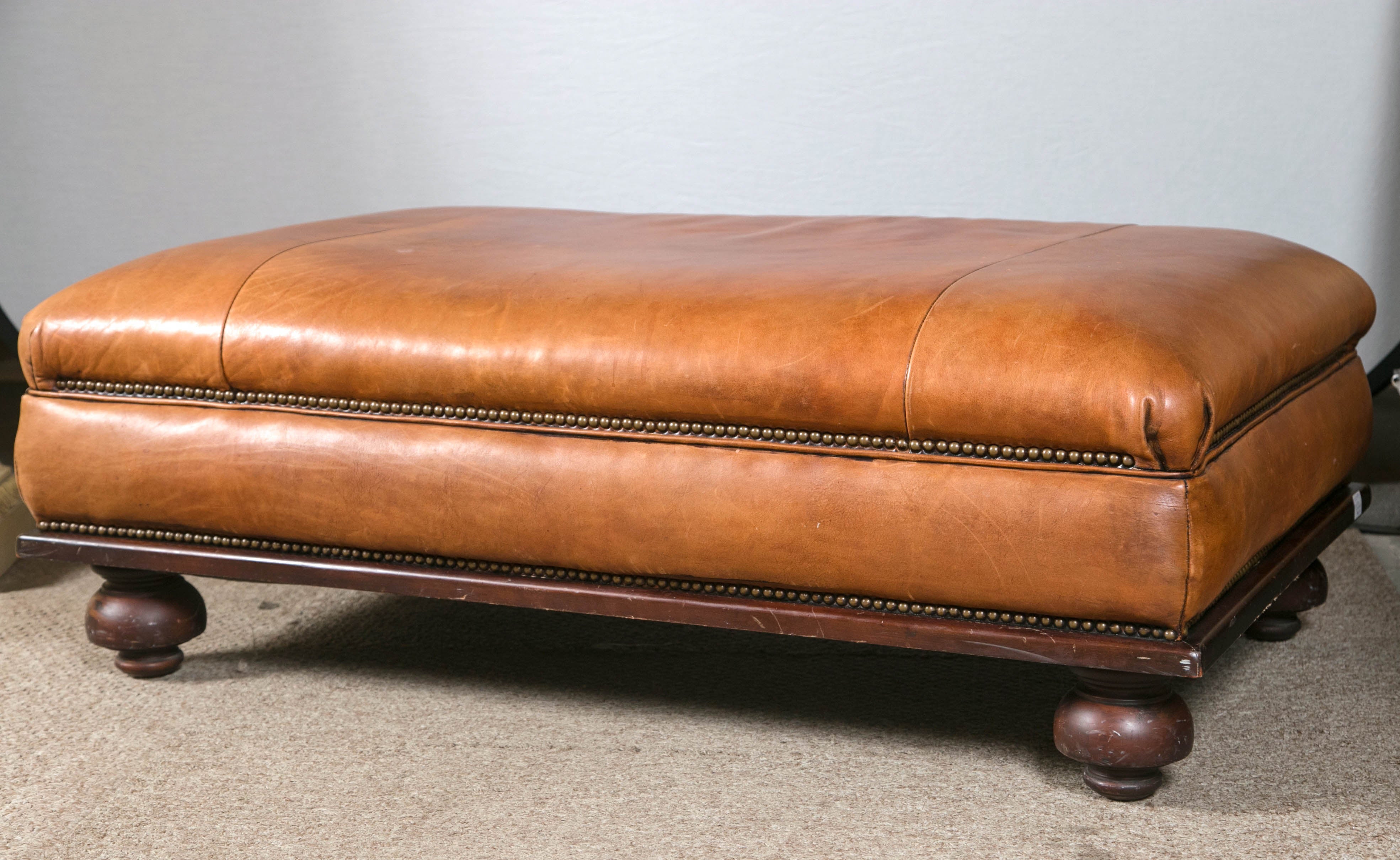 Ralph Lauren Leather Ottoman or Footstool