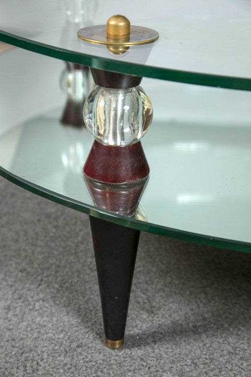 Art Deco Glass and Mirror Coffee Table Mid-Century Modern 2