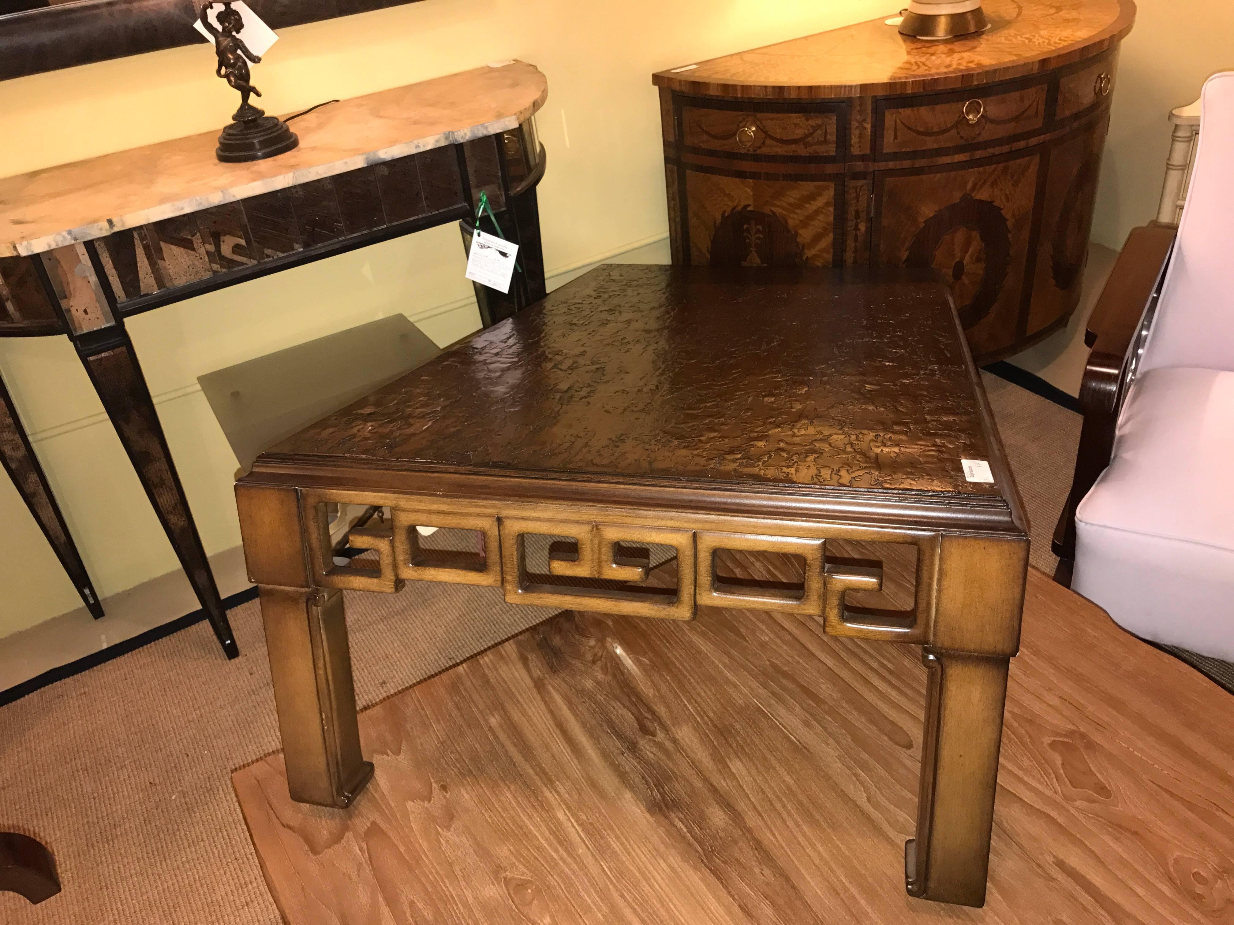 Contemporary Asian Style and Greek Key Combination Coffee Cocktail Table Ralph Lauren