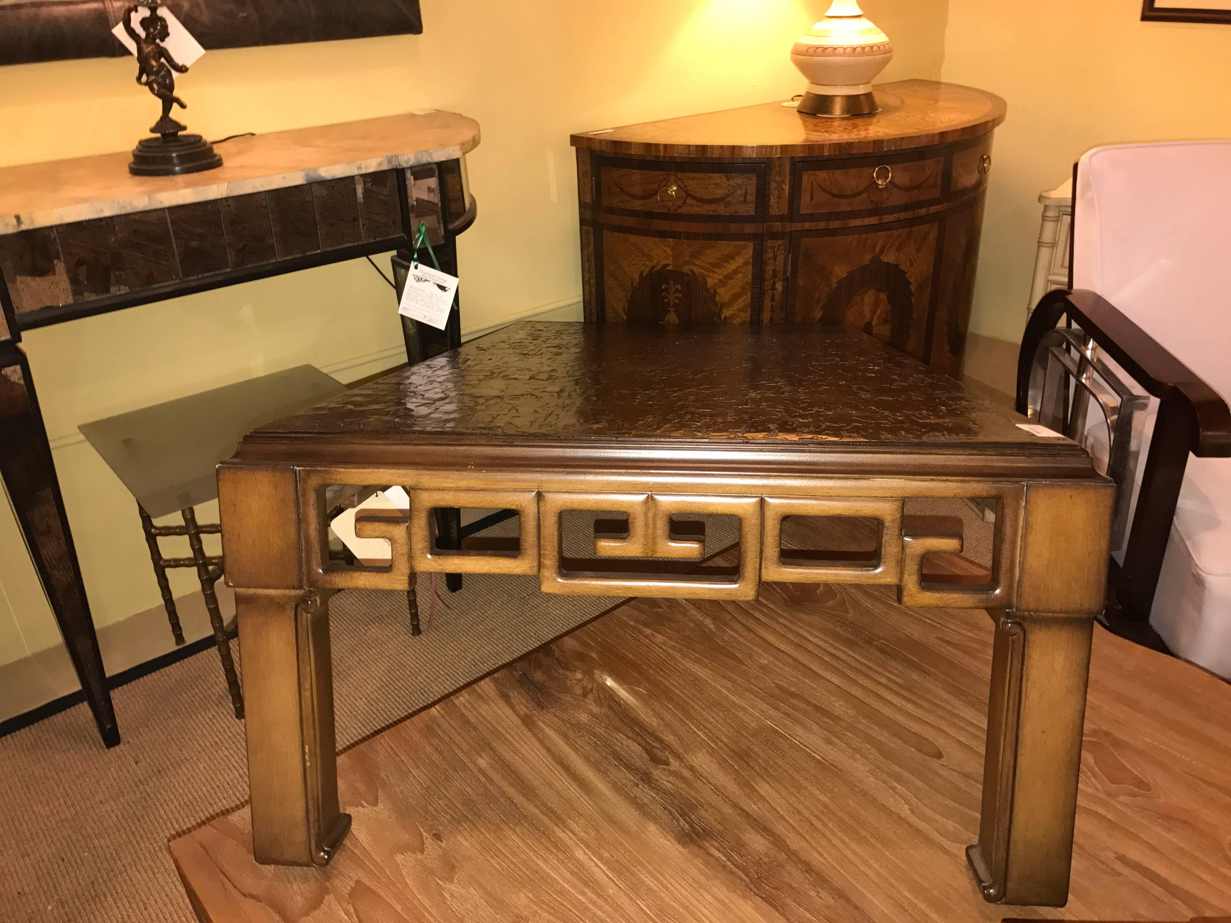 Asian Style and Greek Key Combination Coffee Cocktail Table Ralph Lauren 3