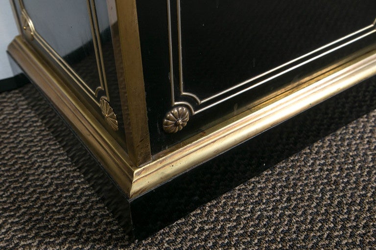 Ebonized Greek Key Design Commode 2