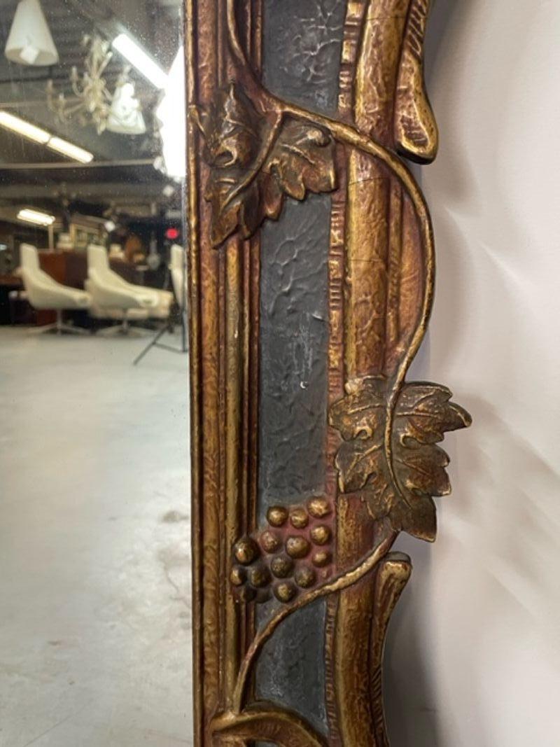 Gustavian Italian Wall, Console Mirror, Cornucopia Motif, Parcel Gilt Decorated For Sale 4