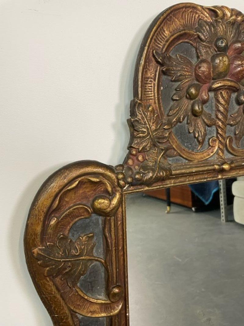 Miroir mural italien gustavien, miroir-console à motif de corne d'abondance, décoré à la feuille dorée en vente 4