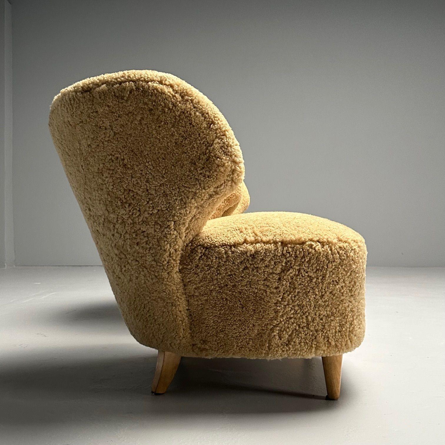 Sven Staaf Attrib., Swedish Mid-Century Modern, Lounge Chairs, Sheepskin, Birch 3