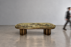 Philip & Kelvin LaVerne, Very Rare 'T'ang Marriage' Coffee Table, Bronze, 1965