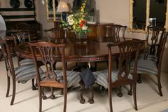 Monumental Circular Jonathan Charles Mahogany Dining Table