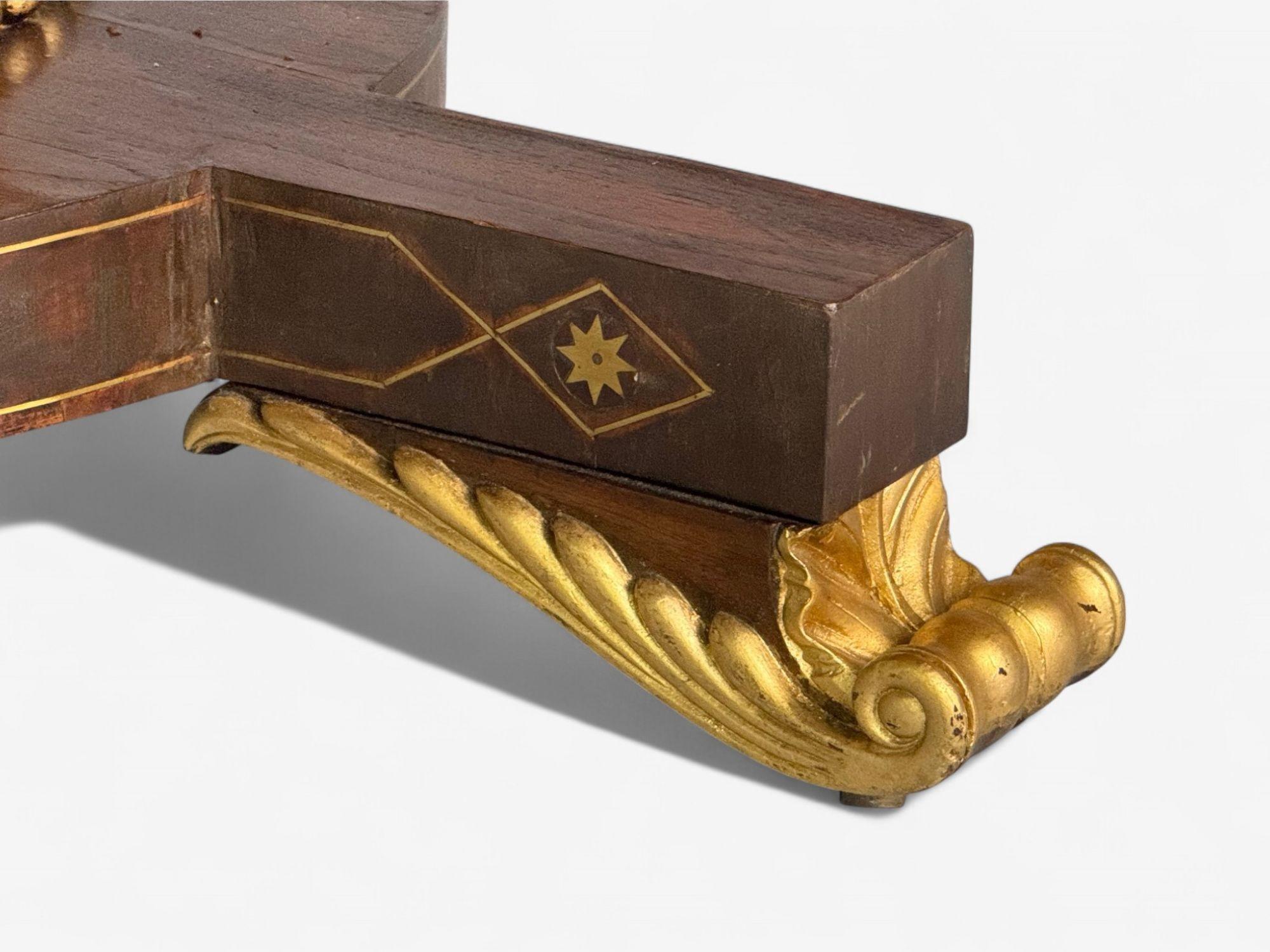 Russian Neoclassical, Rosewood, Brass Inlay, Monumental Center Table, 19th c. For Sale 7