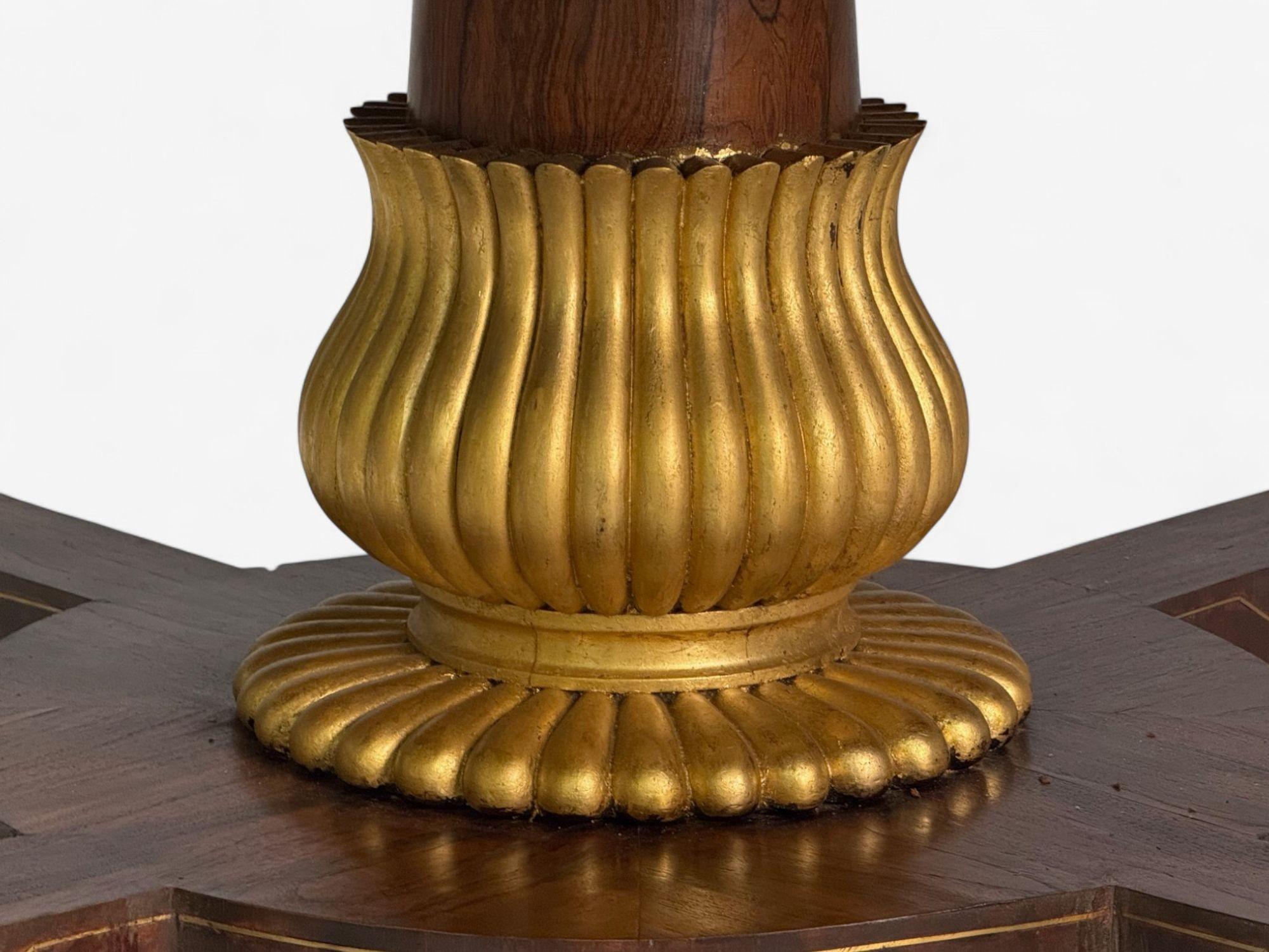 Russian Neoclassical, Rosewood, Brass Inlay, Monumental Center Table, 19th c. For Sale 5