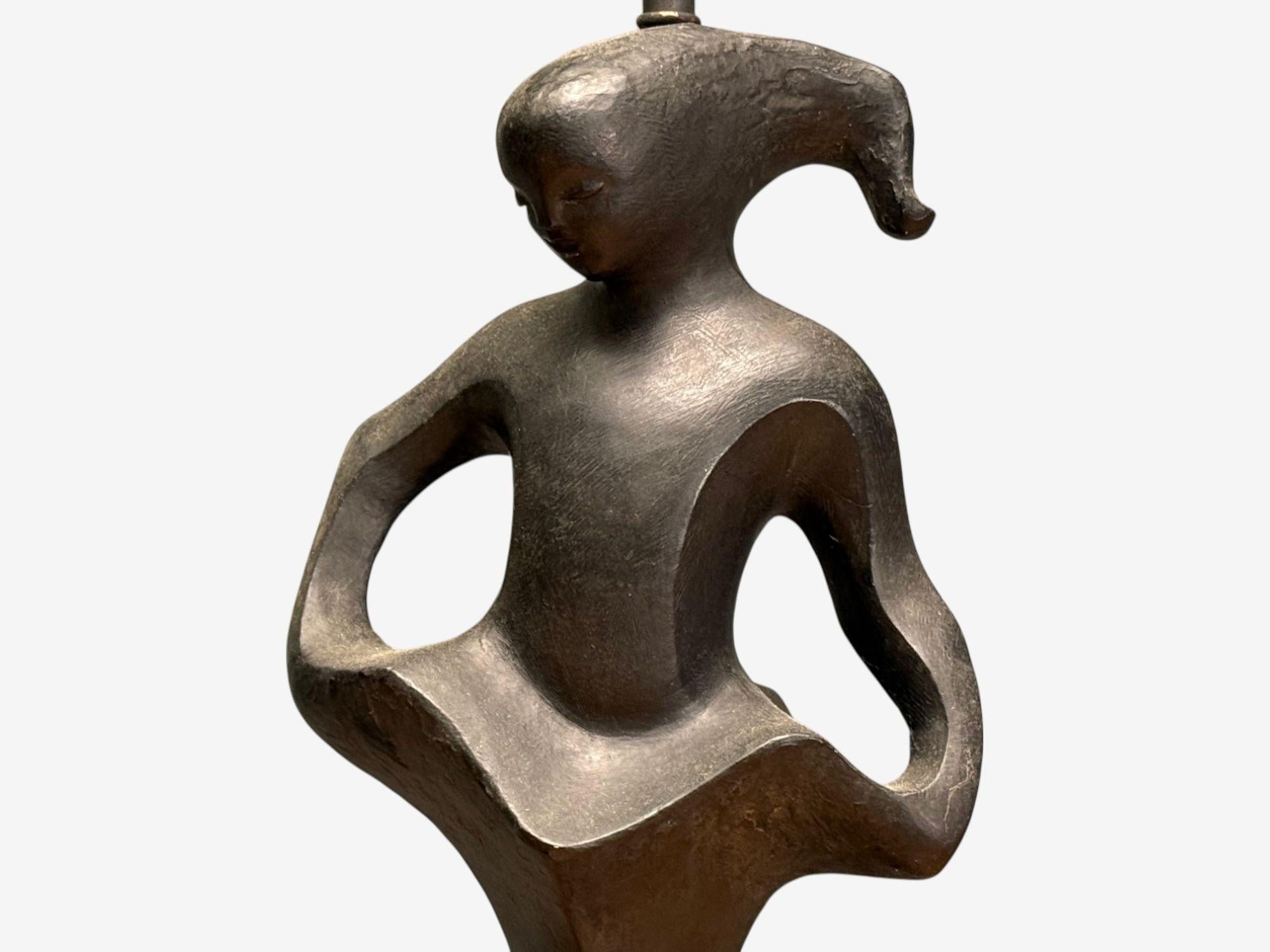 Rima, Moderna de mediados de siglo, Bronce, Lámparas de mesa escultóricas, EE.UU., Años 60 en Bueno estado para la venta en Manhasset, NY