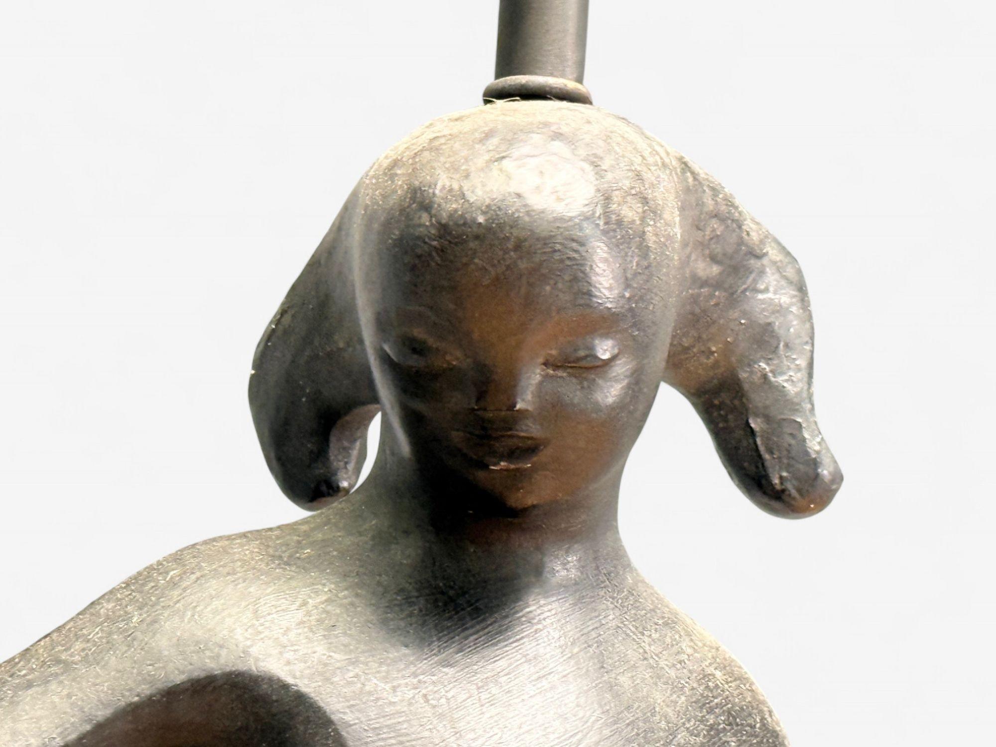 Rima, Moderna de mediados de siglo, Bronce, Lámparas de mesa escultóricas, EE.UU., Años 60 mediados del siglo XX en venta
