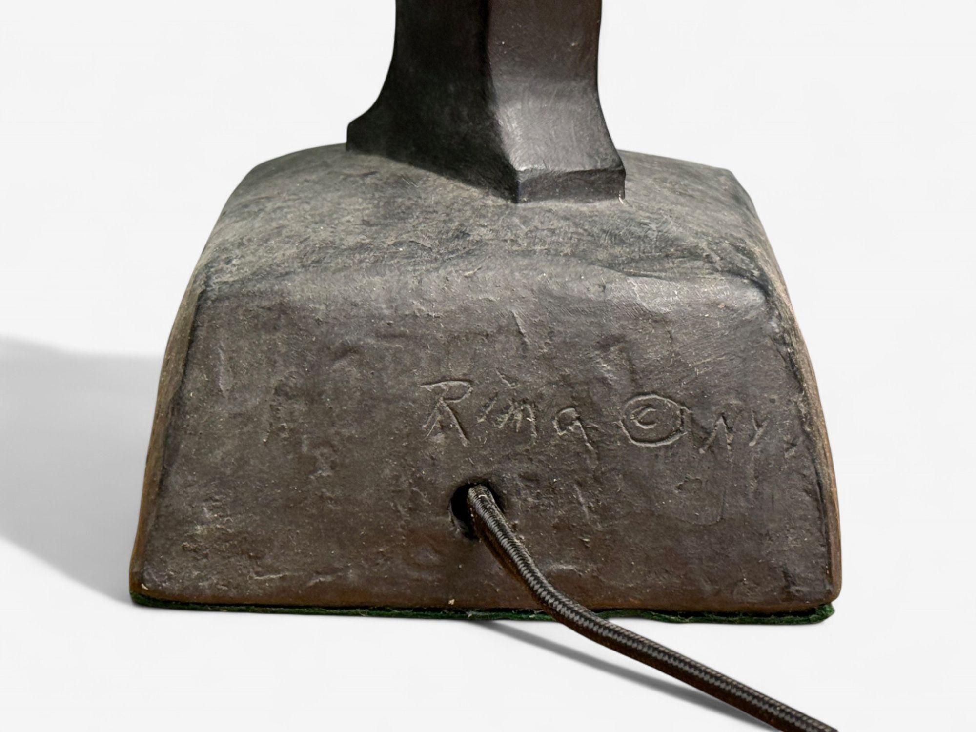 Rima, Moderna de mediados de siglo, Bronce, Lámparas de mesa escultóricas, EE.UU., Años 60 en venta 3