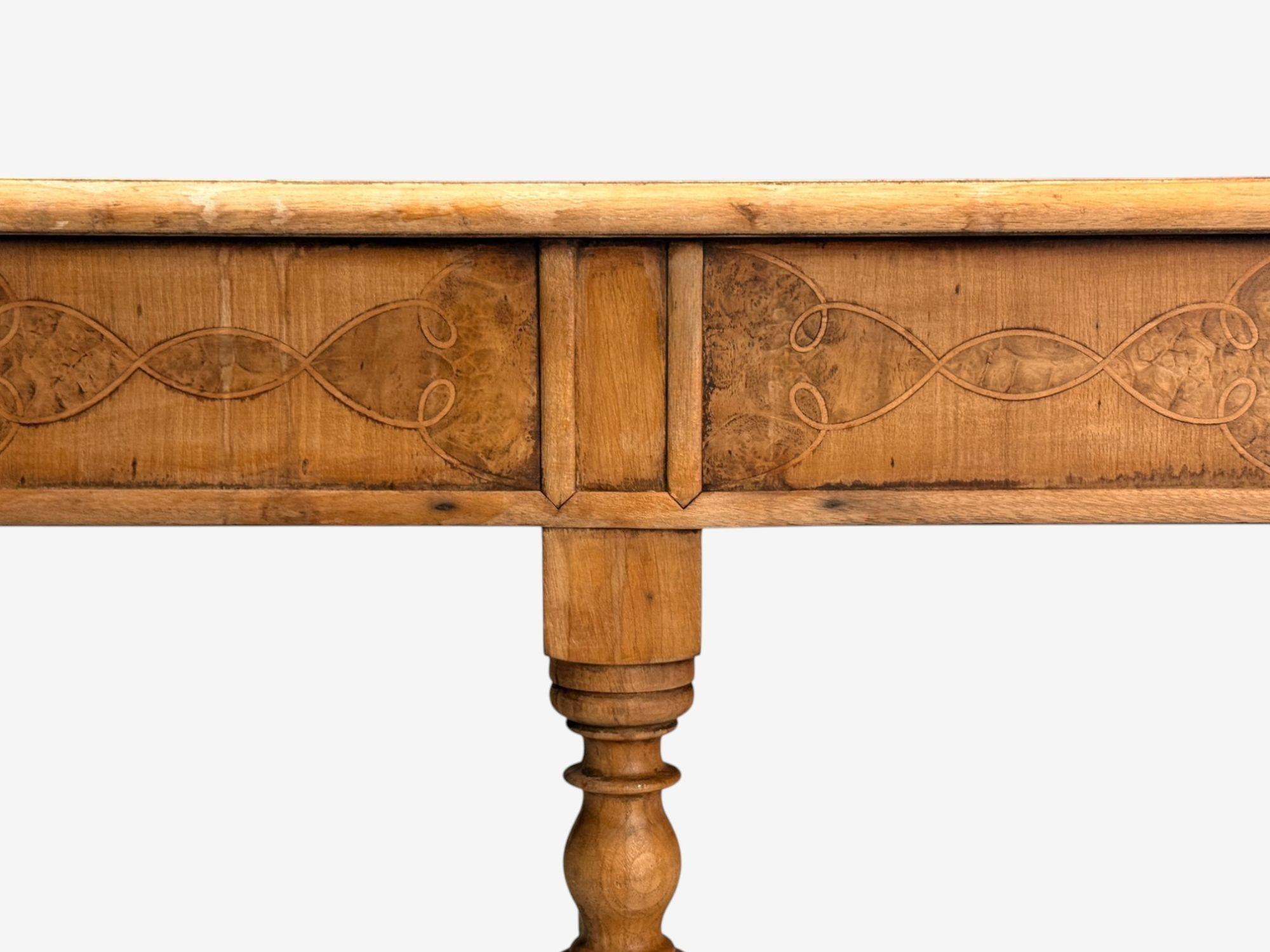 Gustavian, Bleached Wood, Barley Twist Table, Europe, 18th/19th c. For Sale 3
