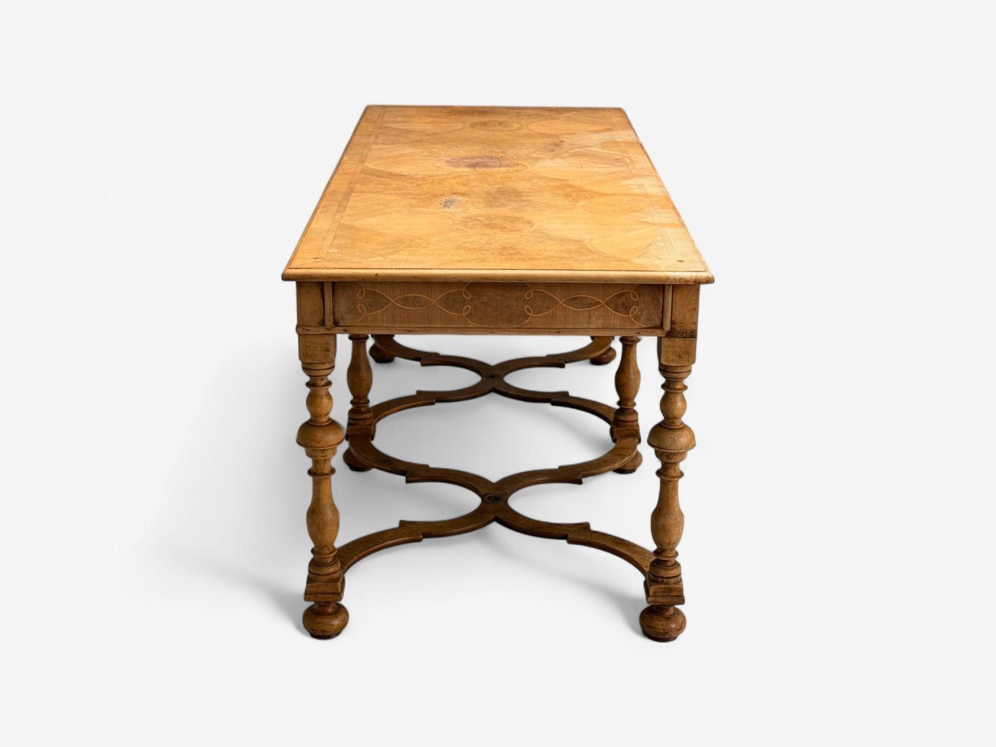 Gustavian, Bleached Wood, Barley Twist Table, Europe, 18th/19th c. For Sale 2