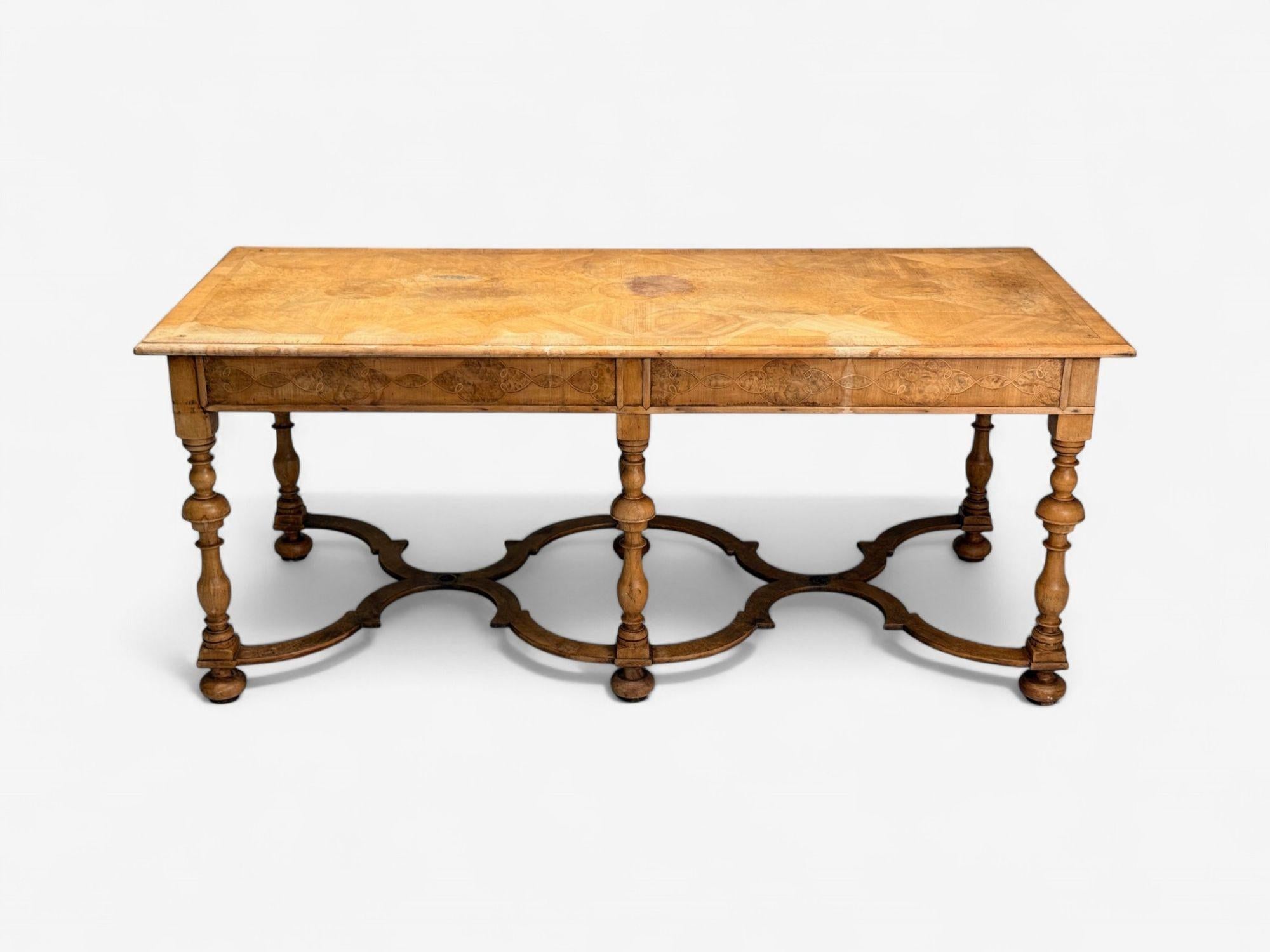 Paint Gustavian, Bleached Wood, Barley Twist Table, Europe, 18th/19th c. For Sale