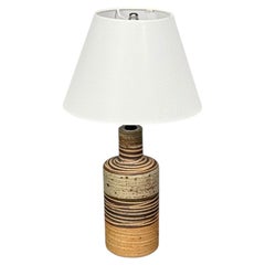Tue Poulsen, lampada da tavolo, gres beige, Danimarca, anni '50