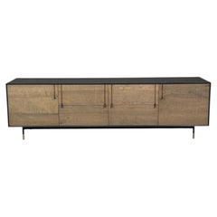 BDDW, Modernes Sideboard, ebonisiertes Holz, Tiger-Ahorn, Bronze, USA, 2015