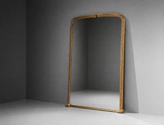 Regency Style, Monumental Archtop Mirror, Giltwood, Mirror, France, 19th c.