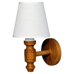 Frits Lindgren, Swedish Modern, Wall Sconce, Pine, Sweden, 1960s