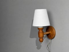 Frits Lindgren, estilo moderno sueco, aplique de pared, pino, Suecia, década de 1960