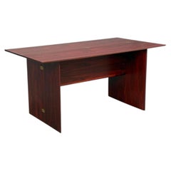 Sannemann, Convertible Console or Dining Table, Rosewood, Brass, Denmark, 1970s