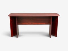 Sannemann, Convertible Console or Dining Table, Rosewood, Brass, Denmark, 1970s
