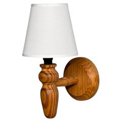 Swedish Modern, Wall Sconce, Pine, Sweden, 1960s