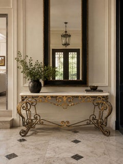Maitland Smith, Console Table, Gilt Metal, Marble, Philippines, 1980s