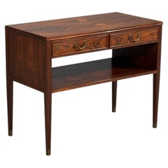 Danish Modern, Small Console or Cabinet, Rosewood, Brass, Denmark, 1950s