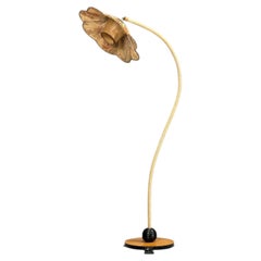 Swedish Modern, Organic Floor Lamp, Cord, Wood, Sweden, 1930s