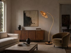 Swedish Modern, Organic Floor Lamp, Cord, Wood, Sweden, 1930s