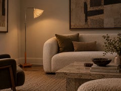 Swedish Modern, Floor Lamp, Light Wood, Metal, Sweden, 1930s
